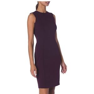 Calvin Klein Women's Scuba Crepe Sleeveless Princess Seam Sheath Dress